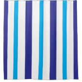 Rideaux De Douche Blue White Summer Stripes (Devant)