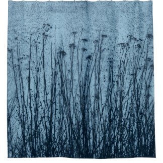 Rideaux De Douche Blues séché Plante En vichy primitif