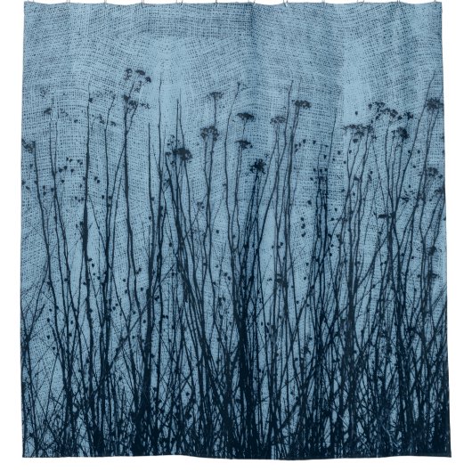 Rideaux De Douche Blues séché Plante En vichy primitif (Devant)