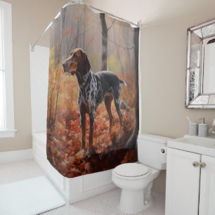 Rideaux De Douche Bluetick Coonhound en automne Leaves automne Inspi