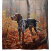 Rideaux De Douche Bluetick Coonhound en automne Leaves automne Inspi (Devant)