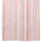 Rideaux De Douche Blush Pink Cream Stripes (Devant)