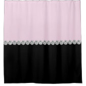 Rideaux De Douche Blush rose et noir bijoux (Devant)