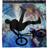 Rideaux De Douche BMX dans le tunnel grunge (Devant)