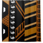 Rideaux De Douche Bogolan Africain Boue Tissu Douche Conception (Devant)