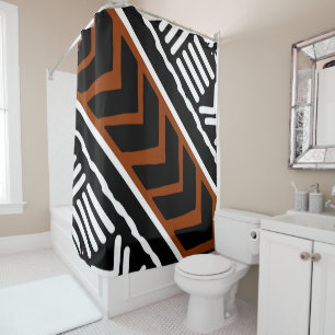 Rideaux De Douche Bogolan Africain Boue Tissu Douche Conception