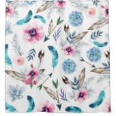 Rideaux De Douche Bohème Chic Floral Boho Girl (Devant)