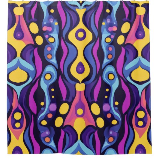 Rideaux De Douche Boho Abstrait coloré 5 (Devant)