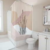 Rideaux De Douche Boho Abstrait Moderne Succulente (En situation)