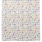Rideaux De Douche Boho Blanc Multi Arc-en-ciel (Devant)