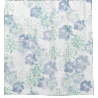 Boho bleu Fleurs florales Motif de teinture à tart