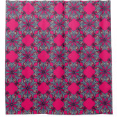 Rideaux De Douche Boho Bloom Shower Curtain in Hot Pink (Devant)