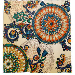 Rideaux De Douche Boho Bohème coloré MOD Hippy Chic Motif
