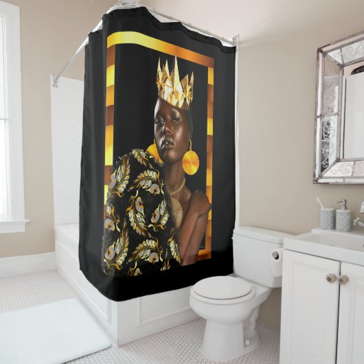 Rideaux De Douche « Boho Chic avec une touche africaine » (En situation)