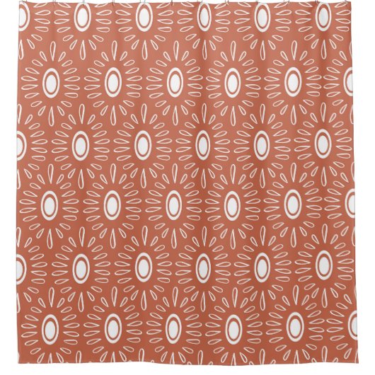 Rideaux De Douche Boho Chic Flowers : Conception Moderne Sans Couleu (Devant)