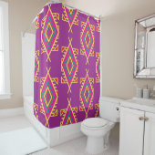 Rideaux De Douche Boho Chic : Ornement Ethnique Sans Seamless (En situation)