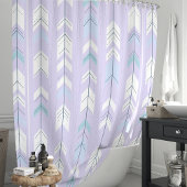 Rideaux De Douche Boho Chic Pastel Violet Flèche