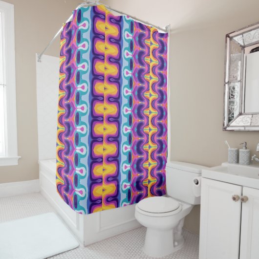 Rideaux De Douche Boho Coloré 20 (En situation)