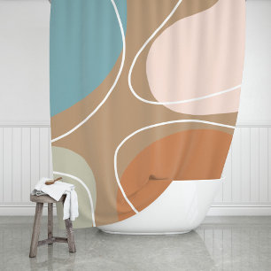 Rideaux De Douche Boho Contemporary Modern Abstrait Area