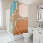 Rideaux De Douche Boho Contemporary Modern Abstrait Area (En situation)