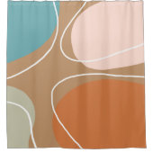Rideaux De Douche Boho Contemporary Modern Abstrait Area (Devant)