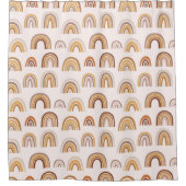 Rideaux De Douche Boho Desert Rainbow Abstrait Arch Motif Taupe (Devant)