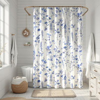 Boho Fleurs sauvages bleu et blanc
