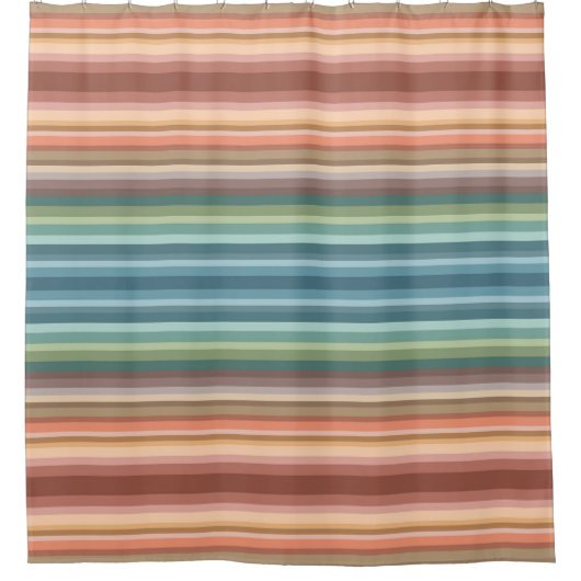 Rideaux De Douche Boho Modern Chic Stripes (Devant)