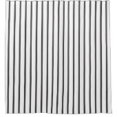 Rideaux De Douche Boho moderne rayé noir et blanc géométrique (Devant)
