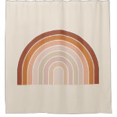 Rideaux De Douche Boho Rainbow Beige Terracotta (Devant)