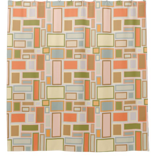 Rideaux De Douche Boho Rectangles (Devant)