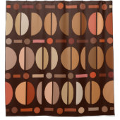 Rideaux De Douche Boho Retro Bowles Motifs Tons Sombres Terre (Devant)