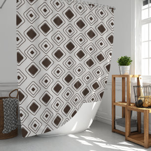 Rideaux De Douche Boho Soft Neutral Tribal Motif Aztèque géométrique