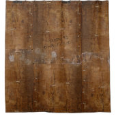 Rideaux De Douche Bois ancien avec (ou sans) texte écaillé (Devant)