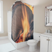 Rideaux De Douche Bois au feu (En situation)