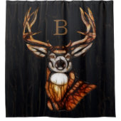 Rideaux De Douche Bois Bois Cerf Rustique Pays Personnalisé (Devant)