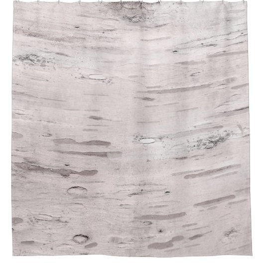 Rideaux De Douche Bois d'Arbre Bouleau Blanc Grange Rustique (Devant)