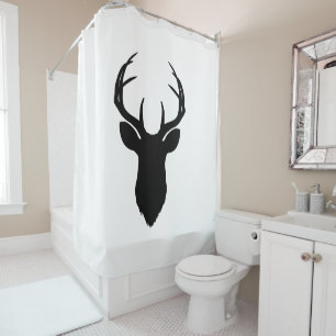 Rideaux De Douche Bois de cerf rustique campagne moderne