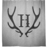 Rideaux De Douche Bois de cerf rustique gris faux burlap campagne ch (Devant)