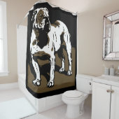 Rideaux De Douche Bois de la ferme victorienne Bulldog (En situation)
