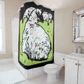 Rideaux De Douche Bois de la ferme victorienne Moutons (En situation)