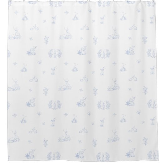 Rideaux De Douche Bois doux et défraîchi Toile Bleu Bleu (Devant)