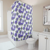 Rideaux De Douche Bois Imprimer Tournesol violet (En situation)