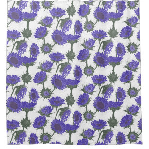 Rideaux De Douche Bois Imprimer Tournesol violet