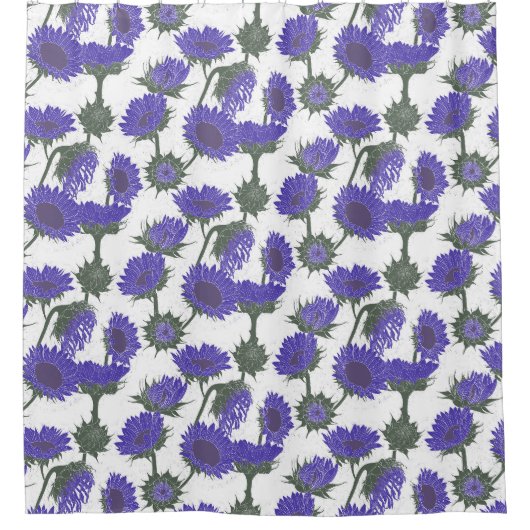 Rideaux De Douche Bois Imprimer Tournesol violet (Devant)
