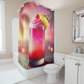 Rideaux De Douche Boisson cerise d'ananas (En situation)