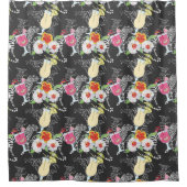 Rideaux De Douche Boissons Tropicales Avec Animaux (Devant)