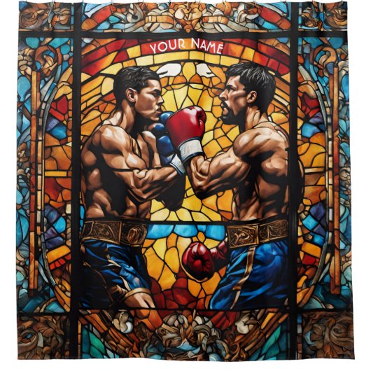 Rideaux De Douche Boîtes en verre mignonne Imaginaire (Devant)