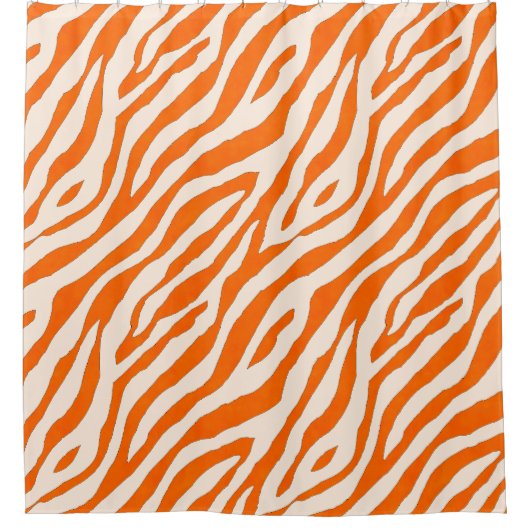 Rideaux De Douche Bold Orange Tiger Stripe Pattern (Devant)