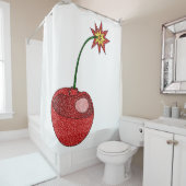 Rideaux De Douche Bombe cerise parties scintillant (En situation)